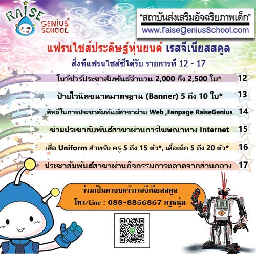 Raise Franchise Benefit in marketing 2016 Big Text 12 to 17