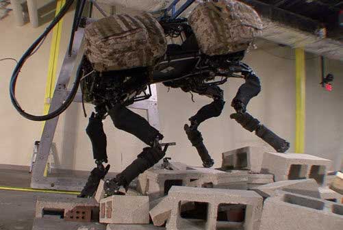 Original article illustration: Snake-Like Machines, a Piloted Robot and BigDog
