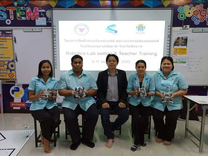 หลักสูตรหุ่นยนต์,ห้องเรียนหุ่นยนต์,อบรมครูหุ่นยนต์ สำหรับโรงเรียนทั่วประเทศ - Raise Genius School สอนสร้างหุ่นยนต์&GameMaker สำหรับเด็ก 7 ขวบถึง ม.6 อบรมครูหุ่นยนต์ LEGO Robot Ev3 ที่โรงเรียน อนุบาลชัยนาท